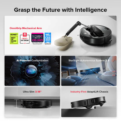 Roborock Saros Z70 Robot Vacuum with OmniGrip Mechanical Arm