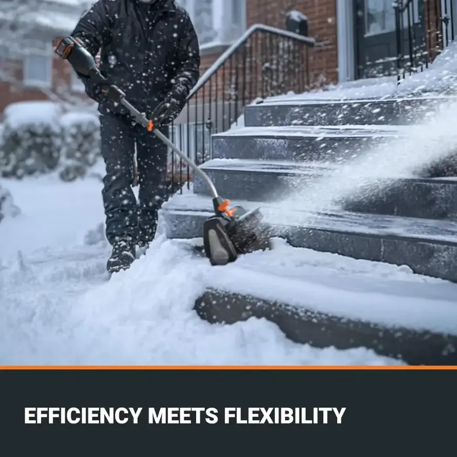 WORX - Nitro 40V 12'' Cordless Snow Thrower, Electric Snow Shovel, 4-Car Driveway, (2 X 4.0 Ah Battery & Charger Included) - Black