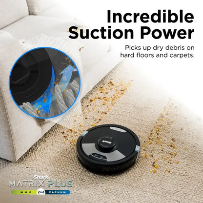 Matrix Plus 2-in-1 Robot Vacuum & Mop with Sonic Mopping, Matrix Clean, Home Mapping, HEPA Bagless Self Empty, WiFi - Black