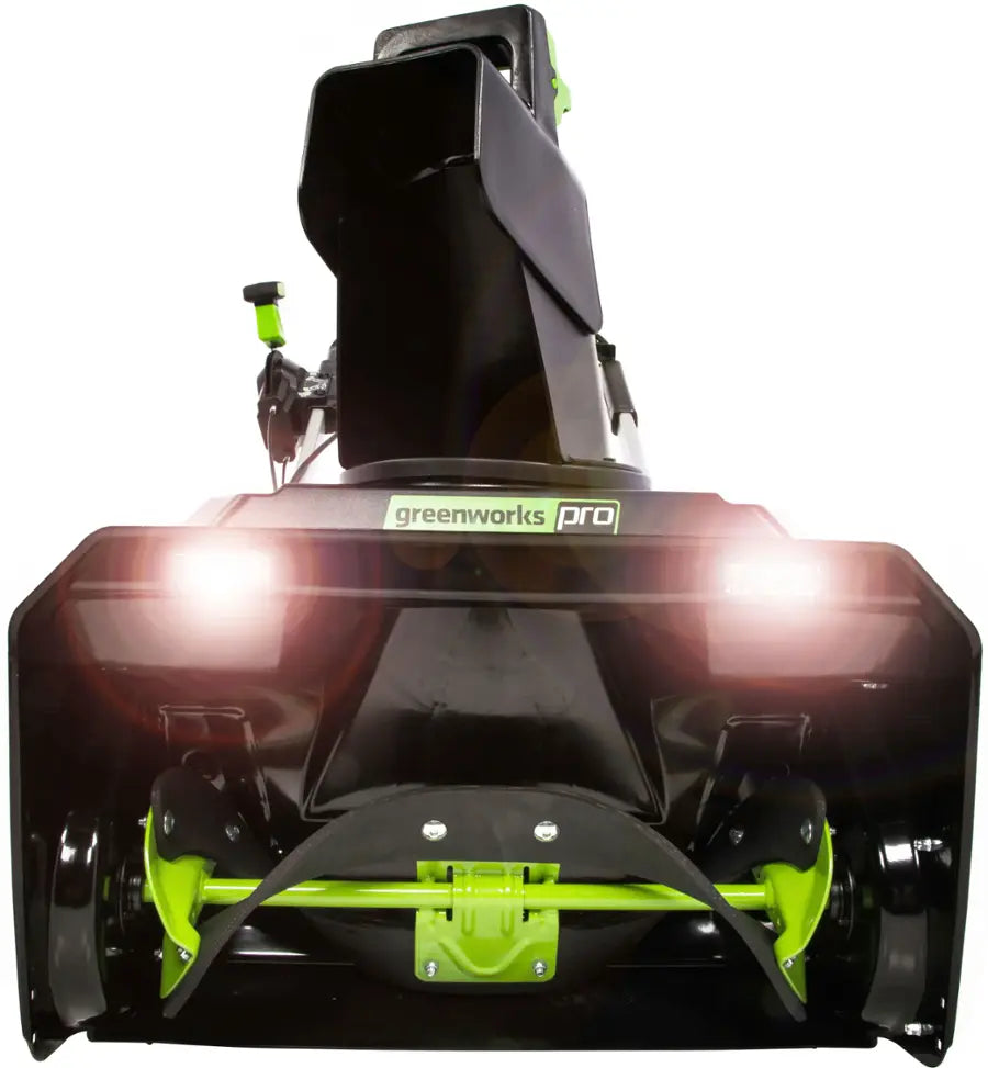 Greenworks - 80V 22” Cordless Brushless Snow Blower with 4.0 Ah Battery and Rapid Charger - Black/Green
