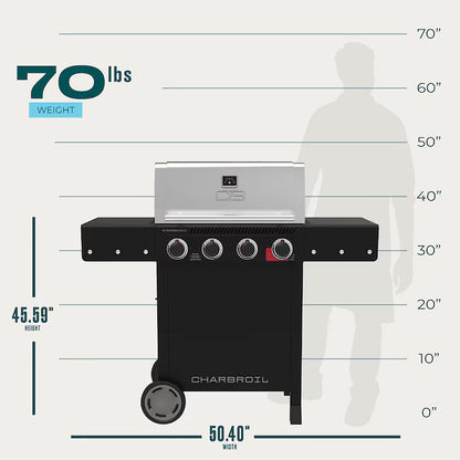Charbroil Performance Series Black and Silver 4 -Burner Liquid Propane Gas Grill
