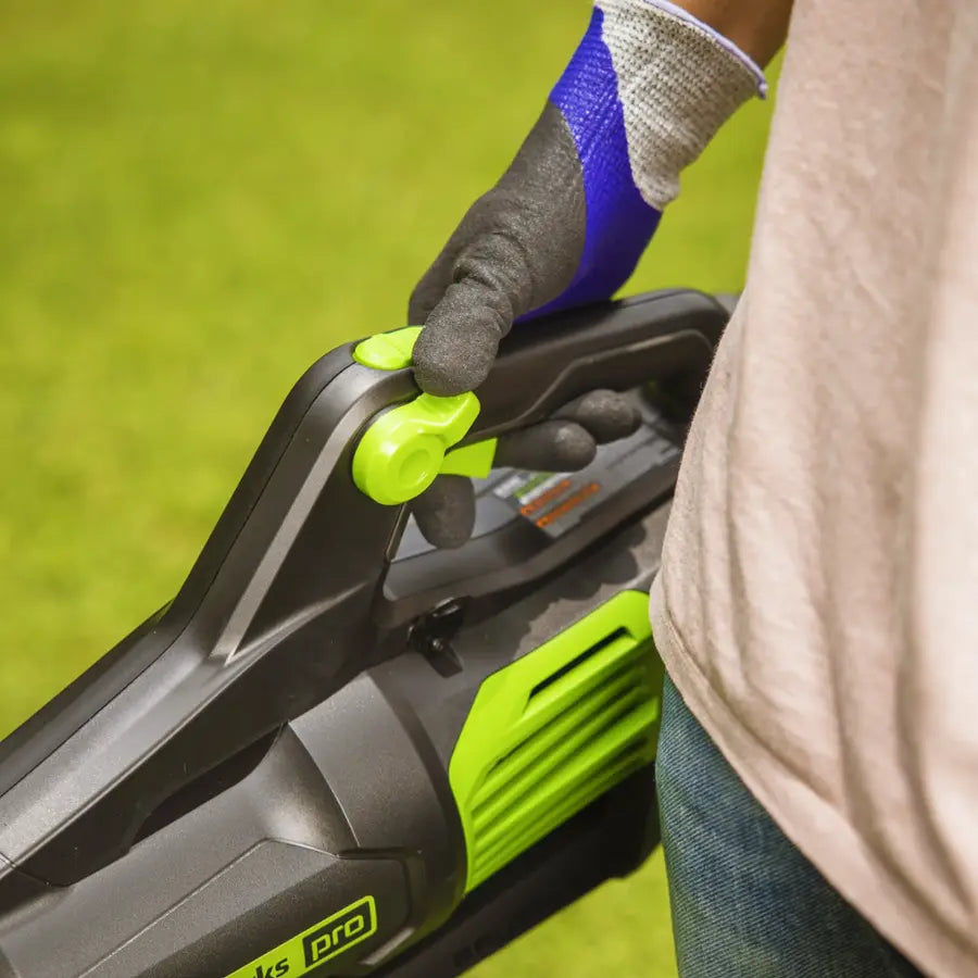 Greenworks - 80-Volt 170 MPH 730 CFM Cordless Handheld Blower (1 x 2.5Ah Battery and 1 x Charger) - Green