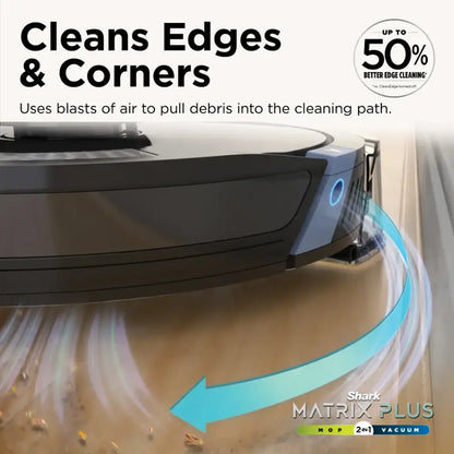 Matrix Plus 2-in-1 Robot Vacuum & Mop with Sonic Mopping, Matrix Clean, Home Mapping, HEPA Bagless Self Empty, WiFi - Black