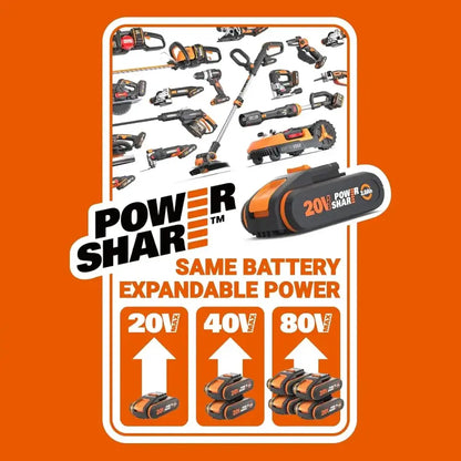 WORX - Nitro 40V 12'' Cordless Snow Thrower, Electric Snow Shovel, 4-Car Driveway, (2 X 4.0 Ah Battery & Charger Included) - Black